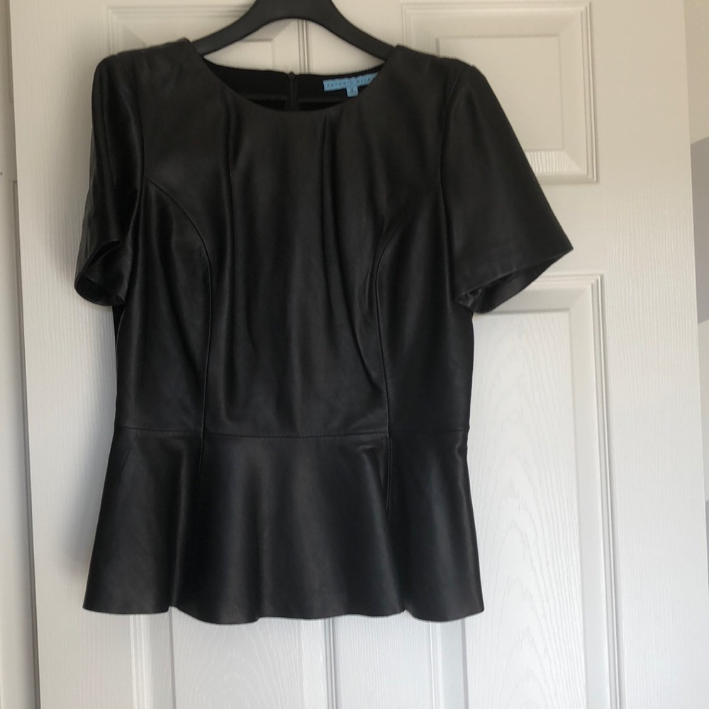 Antonio melani peplum leather top